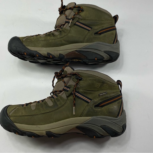 KEEN TARGEE II Waterproof Mid Leather Hiking Boots Men’s Size:11 Olive Green - Picture 1 of 11